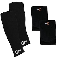 Kit Vôlei Tm7: Joelheira com Protetor + Manguito Curto - Adulto - Foto 1