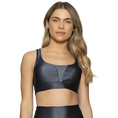 Top Fitness com Bojo Run More Shine Tule - Feminino - Foto 1
