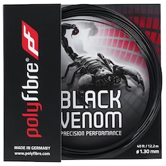Corda para Raquete de Tênis Polyfibre Black Venom 16L 1.30mm - Set Individual - Foto 1
