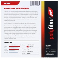 Corda para Raquete de Tênis Polyfibre Fire Rage 17L 1.25mm - Set Individual - Foto 3