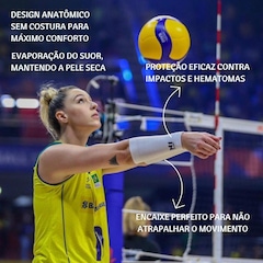 Kit Proteção Manguito + Joelheira N1 Sport Tornozeleira Provolley Volei - Foto 4