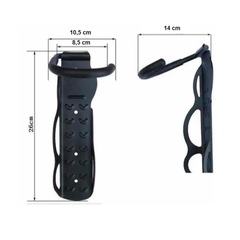 Kit Suportes para Bicicleta de Parede Vertical Rava Gancho Fixo - 3 Unidades - Foto 4