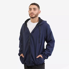 Jaqueta Corta Vento com Capuz New Fox Impermeável Tela Proteção - Masculina - Foto 3