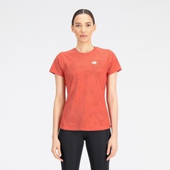 Camiseta New Balance Q Speed Jacquard - Feminina - Foto 1