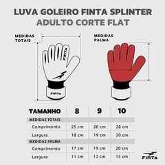 Luvas de Goleiro Finta Profissional Splinter Ii - Adulto - Foto 7