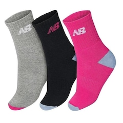 Kit de Meias Cano Alto New Balance - 3 Pares - Infantil - Foto 1