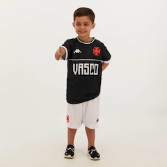 Kit Uniforme Vasco Supporter 2023 Kappa - Infantil - Foto 1