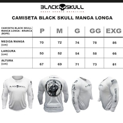 Kit Camiseta Black Skull Manga Longa Soldado Bope - 2 Unidades - Masculina - Foto 4