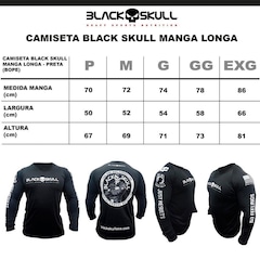 Kit Camiseta Black Skull Manga Longa Soldado Bope - 2 Unidades - Masculina - Foto 5