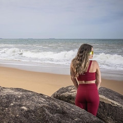 Top Fitness com Bojo Hupi Diversit Cereja - Feminino - Foto 11