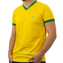 Camiseta do Brasil Red Place Dry Fit Seleção Copa 2022 Qatar Vai Brasil - Masculina - Foto 4