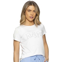 Camiseta Run More Relax Strass - Feminina - Foto 3
