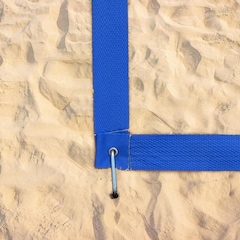 Kit Vôlei de Praia Gismar Redes com Rede Oficial 2 Faixas + Fita de Marcação - Foto 8