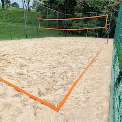 Kit Vôlei de Praia Gismar Redes com Rede Oficial 2 Faixas + Fita de Marcação - Foto 9