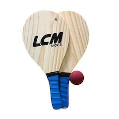 Kit Frescobol Lcm: 2x Raquetes + Bola - Foto 2