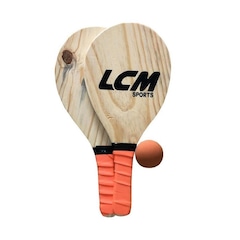 Kit Frescobol Lcm: 2x Raquetes + Bola - Foto 2