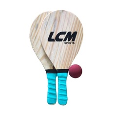 Kit Frescobol Lcm: 2x Raquetes + Bola - Foto 2