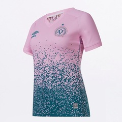 Camisa do Chapecoense 2021 Outubro Rosa Umbro - Feminina - Foto 2