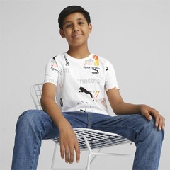 Camiseta Puma Classics Brand Love Printed - Infantil - Foto 3