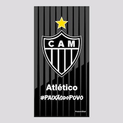 Toalha de Banho Bouton Atlético Mineiro Preta e Cinza - Foto 1