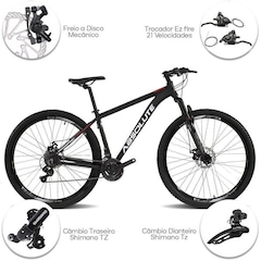 Bicicleta Aro 29 Absolute Nero Aluminio Câmbios Shimano 21V Freio a Disco - Foto 2
