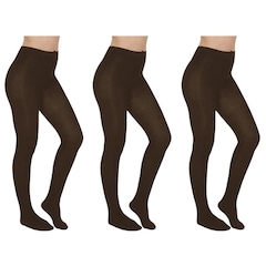 Kit Meias-Calças Selene Inverno Fio 80 - 3 Pares - Feminina - Foto 1