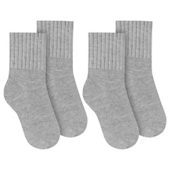 Kit Meias Cano Médio Selene Básica com 2 Pares - Infantil - Foto 1