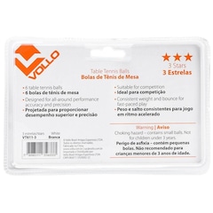 Bola de Tênis de Mesa Vollo 3 Estrelas - 6 Unidades - Foto 3