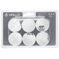 Bola de Tênis de Mesa Vollo 3 Estrelas - 6 Unidades - Foto 1