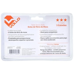 Bola de Tênis de Mesa Vollo 3 Estrelas - 6 Unidades - Foto 3