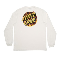 Camiseta Santa Cruz Manga Longa Thrasher Flame Dot - Masculina - Foto 2