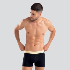 Kit de Cuecas Boxer Mash Cotton Elástico Bordado - Adulto - 3 Unidades - Foto 7