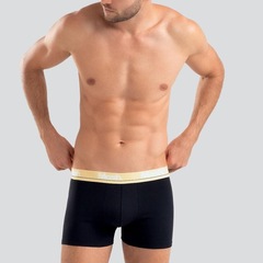 Kit de Cuecas Boxer Mash Cotton Elástico Bordado - Adulto - 3 Unidades - Foto 8