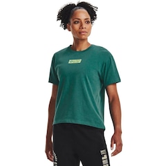 Camiseta Under Armour Project Rock Globe - Feminina - Foto 1