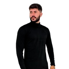 Camisa Térmica Performance Moda Gola Alta Proteção Solar Uv 50+ Blusa Segunda Pele - Masculina - Foto 2