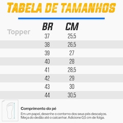 Chuteira Futsal Topper Blast + 3 Pares de Meias - Adulto - Foto 5