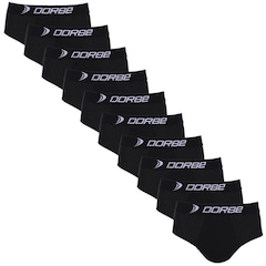 Kit de Cuecas Slip Dorbe 100% Algodão - 10 Unidades - Adulto - Foto 1