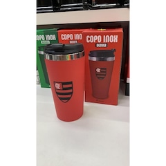 Copo Térmico do Flamengo Emborr Oficial Emborrachado - 450 ml - Foto 3