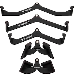 Kit de Puxadores Anatômicos Yangfit Musculação - 5 Peças - Foto 1