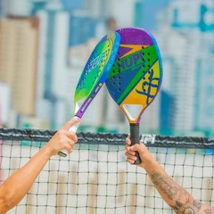 Raquete de Beach Tennis Hupi Carbon Fiberglass Sprint - Foto 4