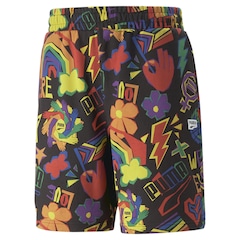 Shorts Puma Downtown Pride Terry Printed - Unissex - Foto 1