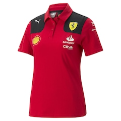 Camiseta Polo Puma Manga longa Scuderia Ferrari 2023 Team Torcedor - Feminina - Foto 1