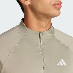 Camiseta adidas Manga Longa Zíper Gym+ - Masculina - Foto 7