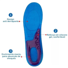 Palmilha Sml de Gel Silicone Ortopédica Respirável - Par - Foto 8