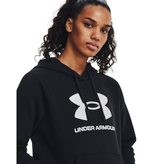 Blusão de Moletom com Capuz Under Armour Rival Fleece Big Logo - Feminino - Foto 4