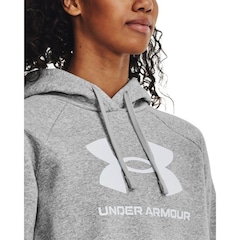 Blusão de Moletom com Capuz Under Armour Rival Fleece Big Logo - Feminino - Foto 4