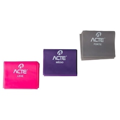 Kit Faixa Elástica Acte Sports Latex Band Unissex T13-R - Foto 4