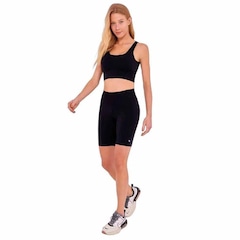Bermuda Alto Giro Running Bolso Lateral - Feminina - Foto 1