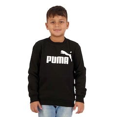 Blusão de Moletom Infantil Puma Essentials Crew Big Logo - Foto 3