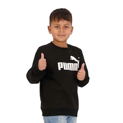 Blusão de Moletom Infantil Puma Essentials Crew Big Logo - Foto 6